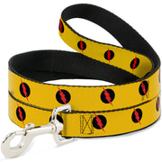Dog Leash - Reverse Flash Logo Golden Yellow/Black/Red Dog Leashes DC Comics