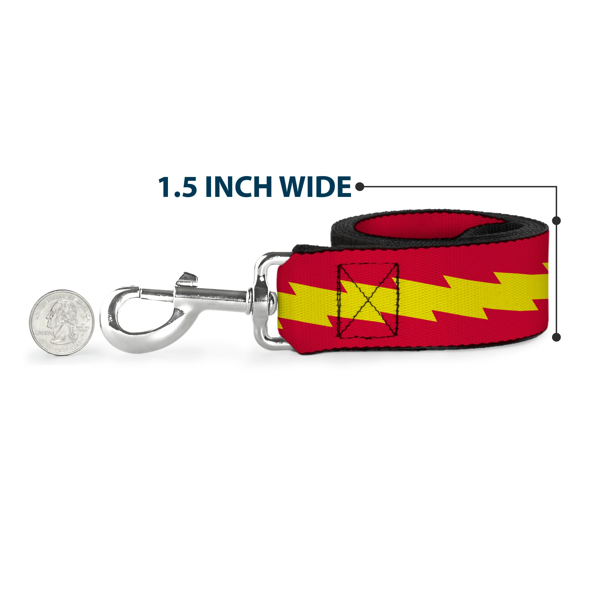 Dog Leash - The Flash Bolt Stripe Red/Yellow Dog Leashes DC Comics