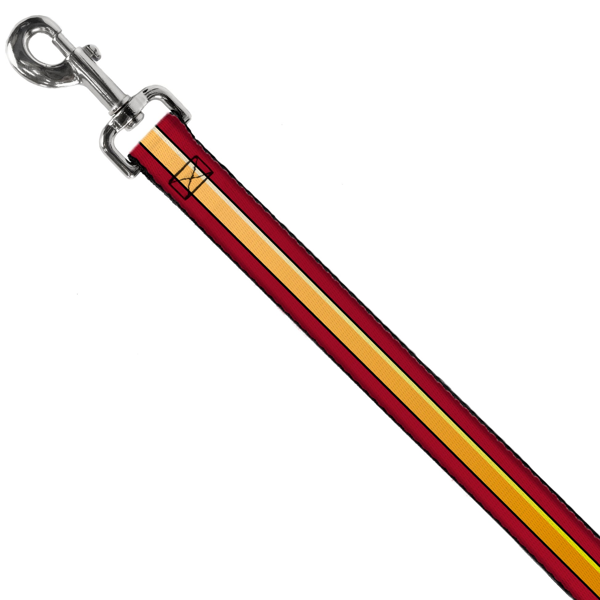 Dog Leash - The Flash Stripe Burgundy/Gold Dog Leashes DC Comics