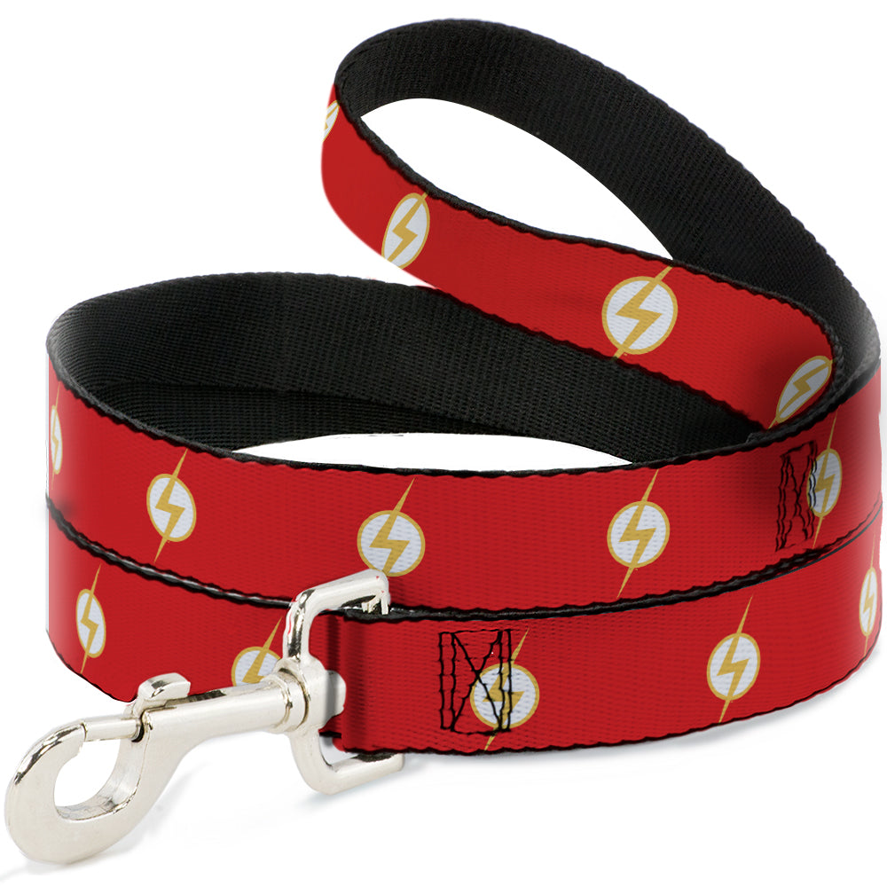 Dog Leash - DC League of Super-Pets Flash Bolt Logo Red/Yellow/White Dog Leashes DC Comics