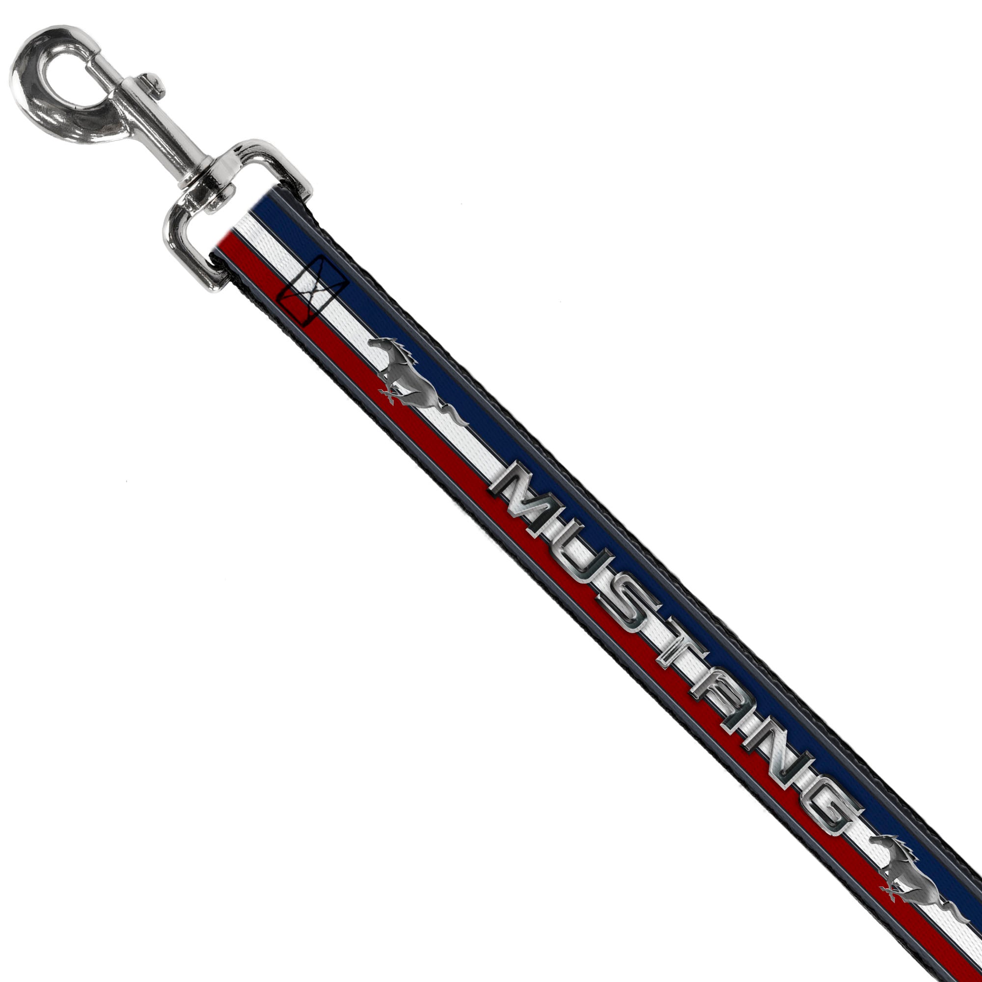 Dog Leash - Mustang/Text w/Tri-Bar Stripe Dog Leashes Ford