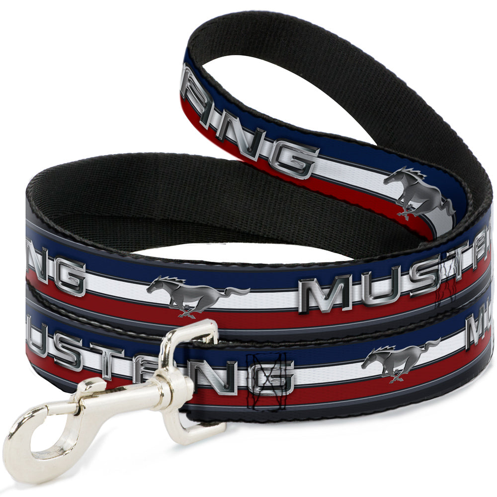 Dog Leash - Mustang/Text w/Tri-Bar Stripe Dog Leashes Ford