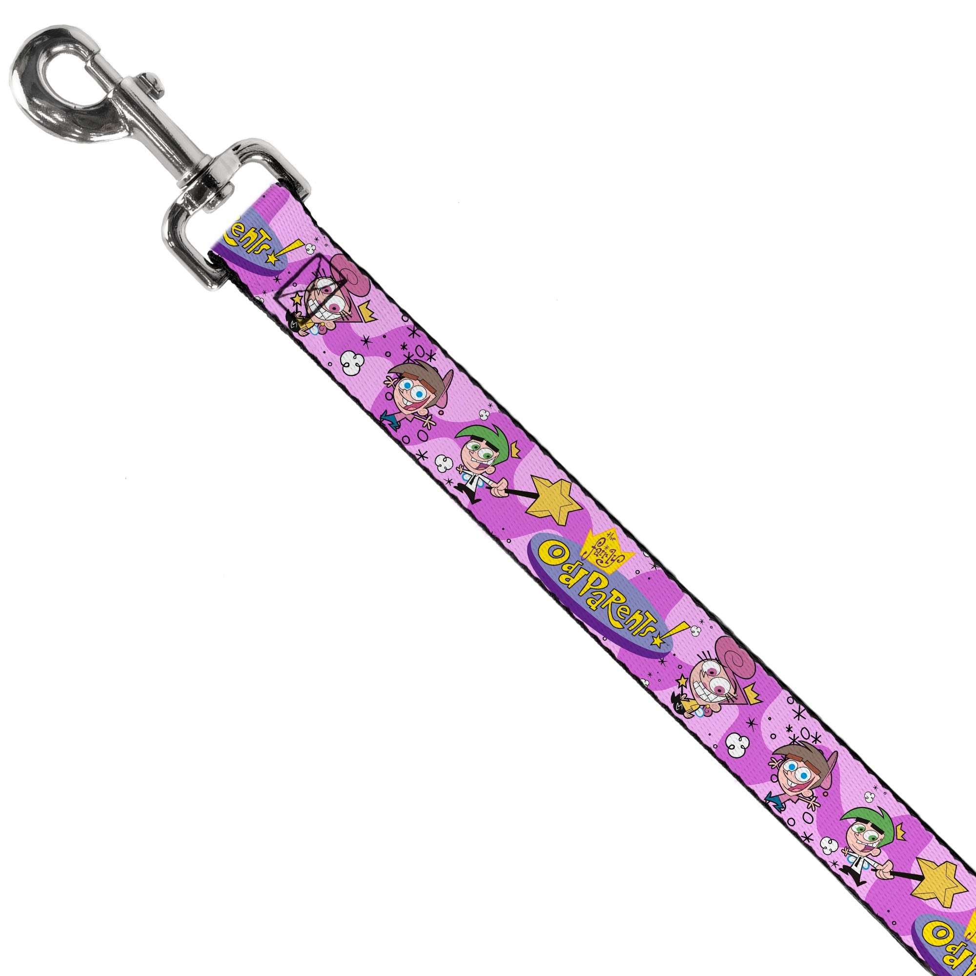 Dog Leash - THE FAIRLY ODDPARENTS Timmy with Cosmo and Wanda Group Pose Pinks Dog Leashes The Fairly OddParents