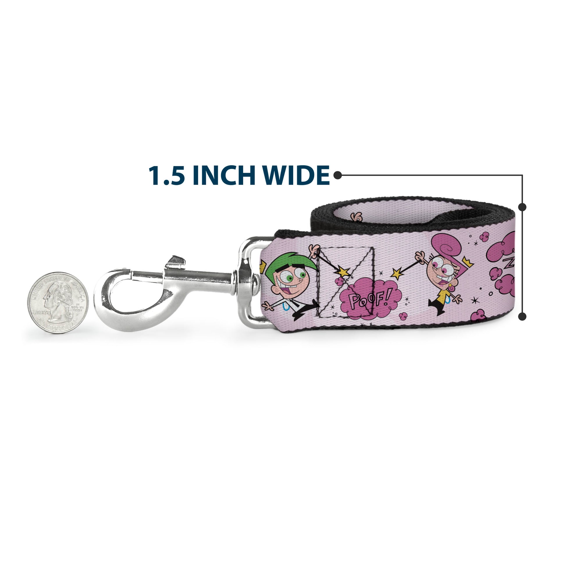 Dog Leash - The Fairly OddParents Cosmo and Wanda Wish Poses Pink Dog Leashes The Fairly OddParents