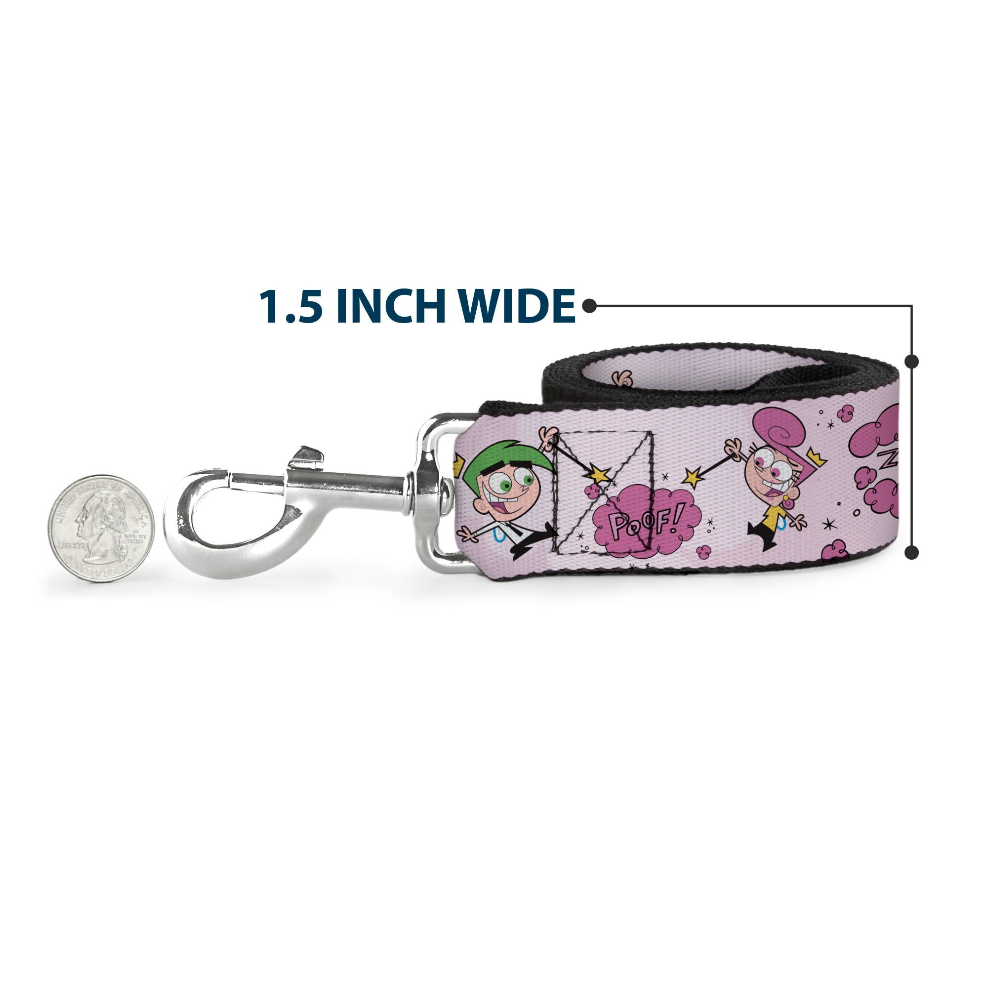 Dog Leash - The Fairly OddParents Cosmo and Wanda Wish Poses Pink Dog Leashes The Fairly OddParents