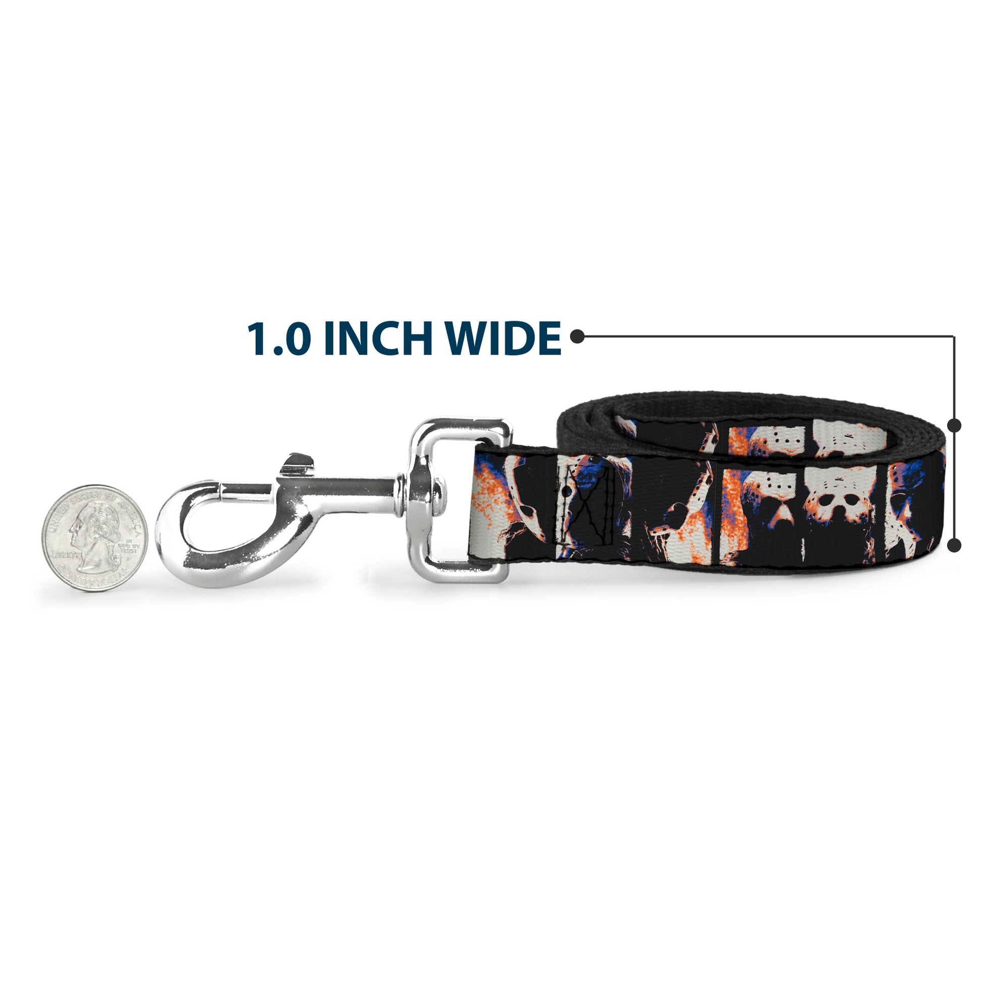 Dog Leash - Friday the 13th Jason Hockey Mask Pose Blocks Dog Leashes Friday the 13th