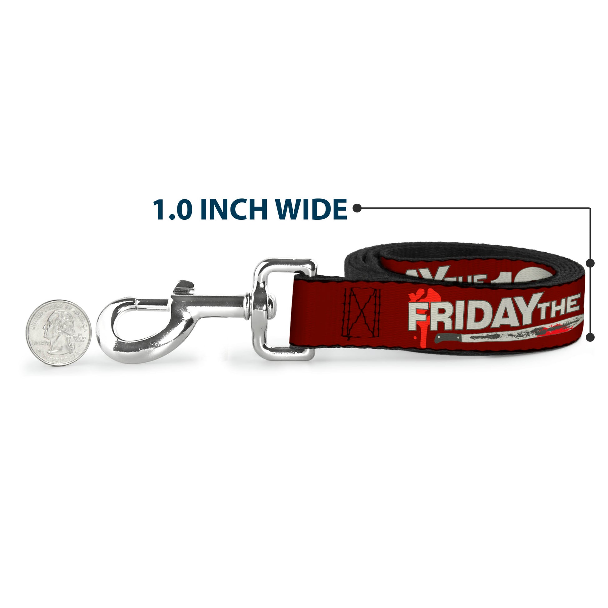 Dog Leash - FRIDAY THE 13TH Mask and Machete Icons Red/Pink/White Dog Leashes Friday the 13th