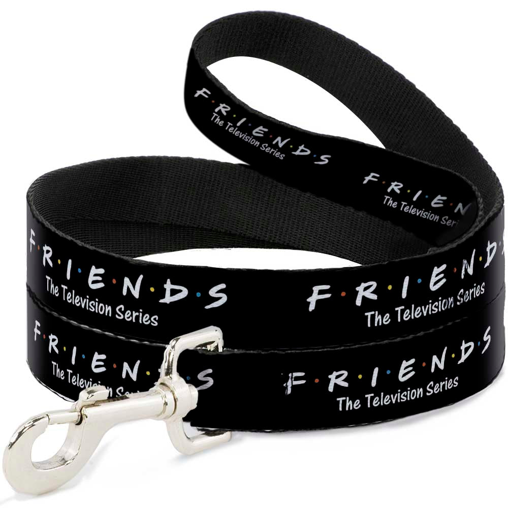 Dog Leash - FRIENDS-THE TELEVISION SERIES Logo Black/White/Multi Color Dog Leashes Friends