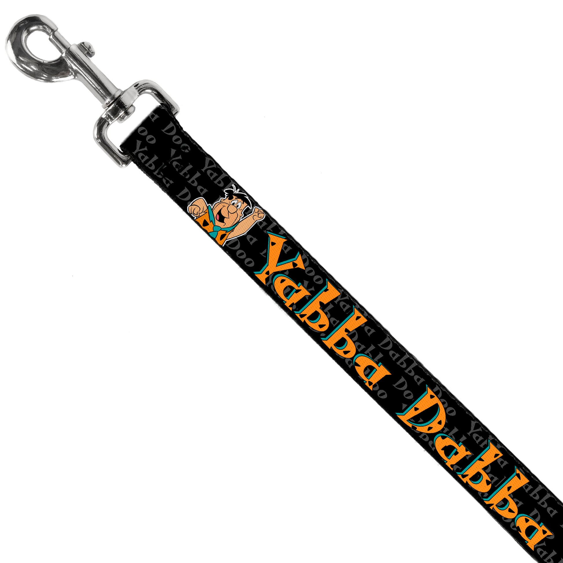 Dog Leash - Fred Face/Pose YABBA DABBA DOO Black/Gray/Orange Dog Leashes The Flintstones