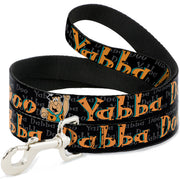 Dog Leash - Fred Face/Pose YABBA DABBA DOO Black/Gray/Orange Dog Leashes The Flintstones