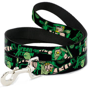 Dog Leash - GREEN ARROW Action Poses Targets Black Greens Dog Leashes DC Comics