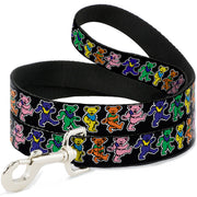 Dog Leash - Dancing Bears Black/Multi Color Dog Leashes Grateful Dead