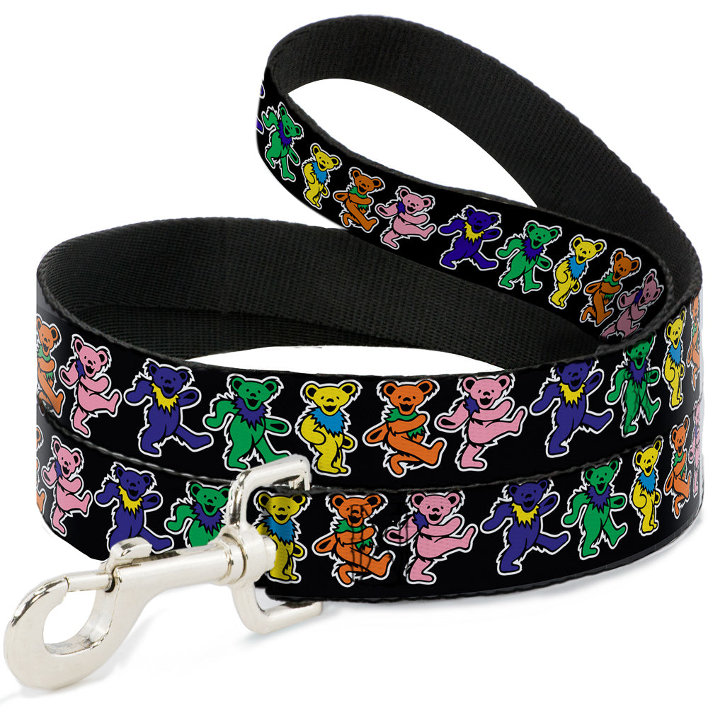 Dog Leash - Dancing Bears Black/Multi Color Dog Leashes Grateful Dead