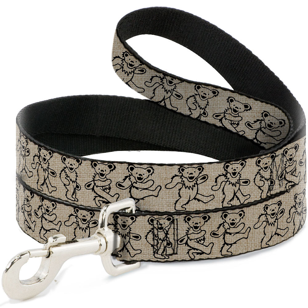 Dog Leash - Dancing Bears Hemp/Black Dog Leashes Grateful Dead