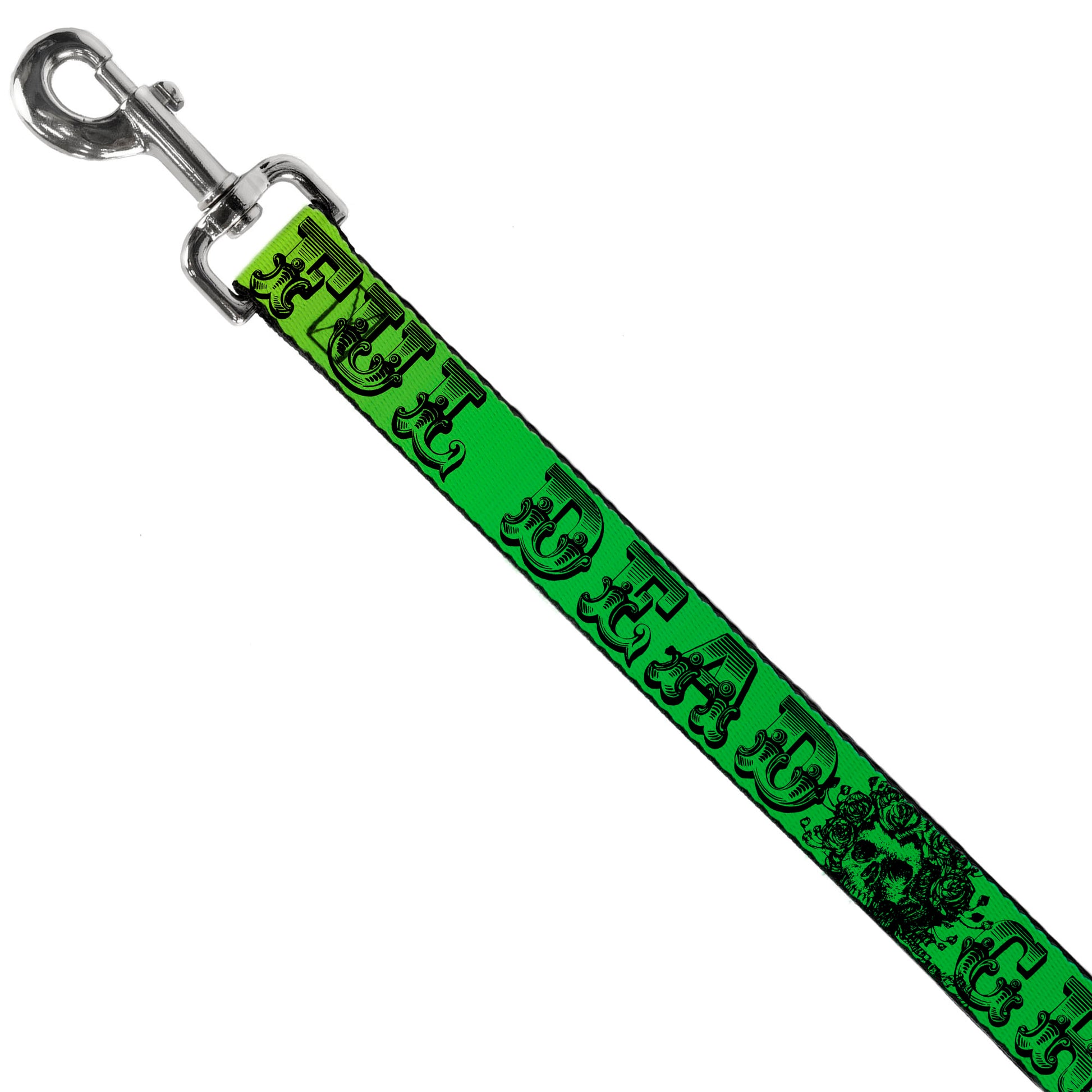 Dog Leash - Grateful Dead Text w/Skull & Roses Rainbow Fade Dog Leashes Grateful Dead