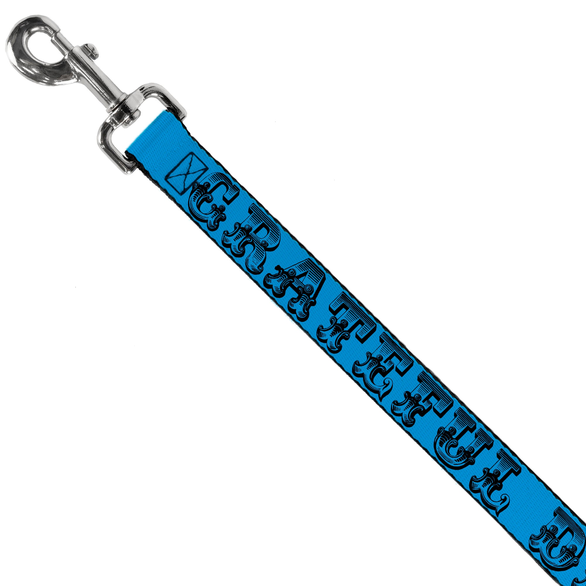 Dog Leash - Grateful Dead Text w/Skull & Roses Turquoise Dog Leashes Grateful Dead