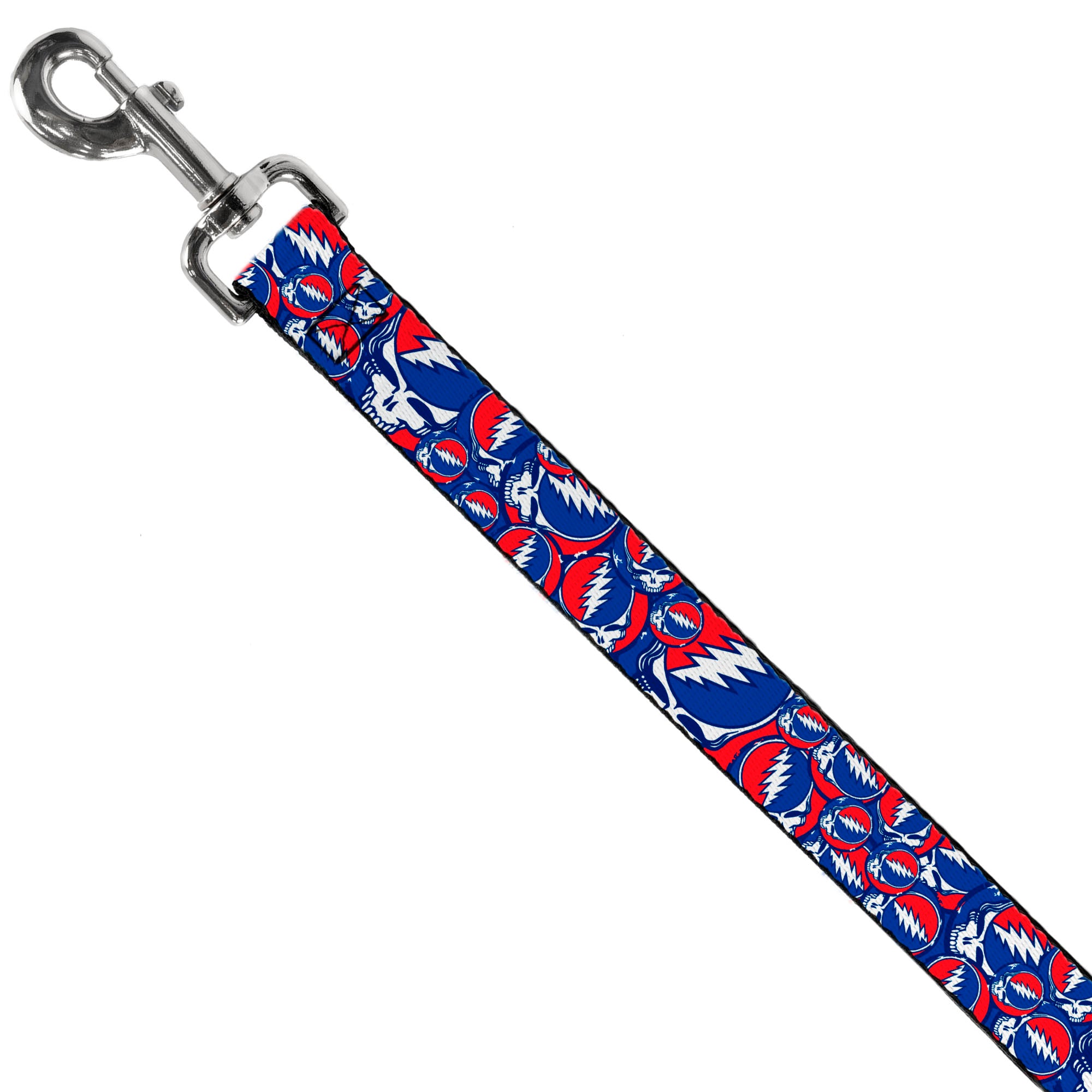 Dog Leash - Steal Your Face Stacked Red/White/Blue Dog Leashes Grateful Dead