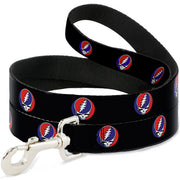 Dog Leash - Steal Your Face Repeat Black/Color Dog Leashes Grateful Dead