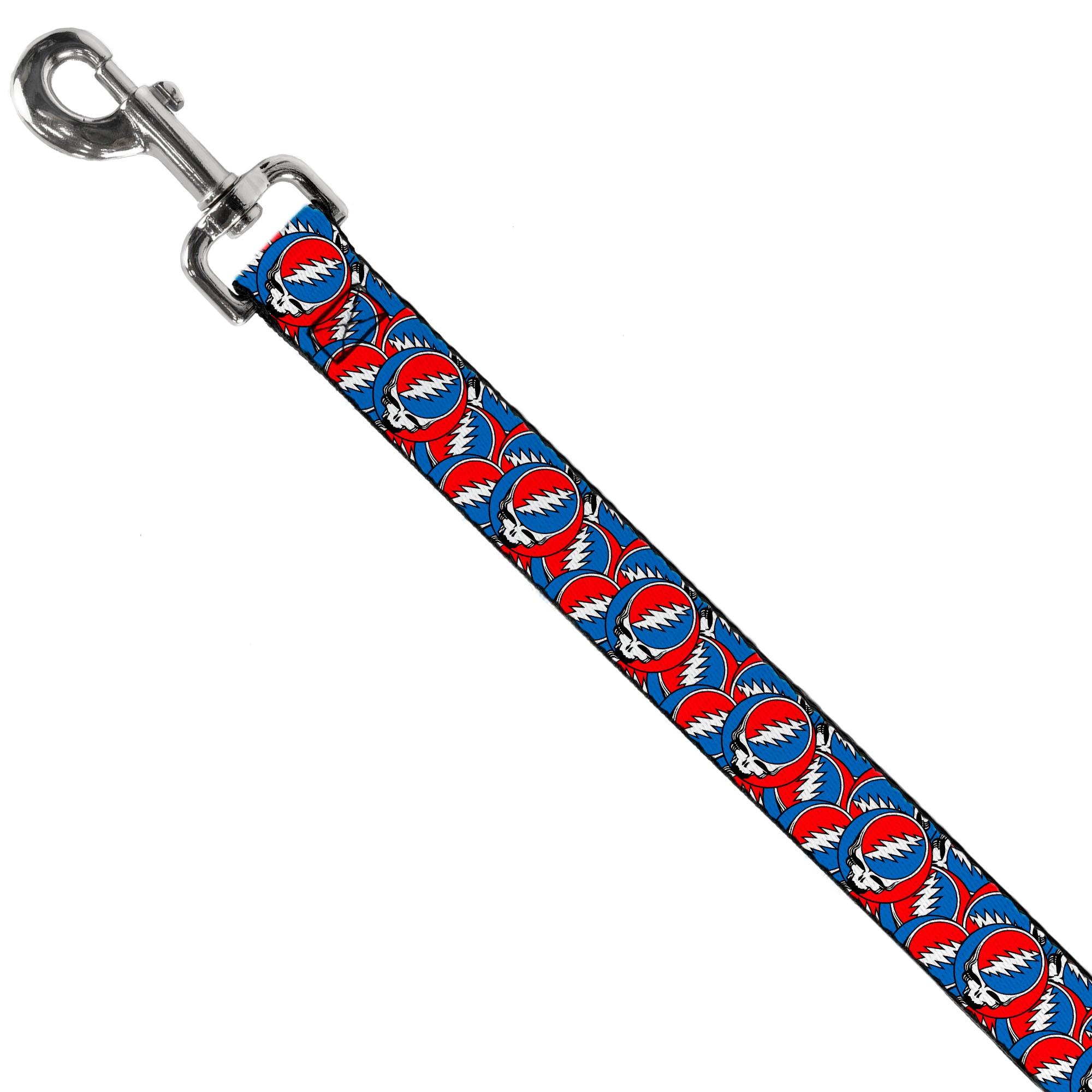 Dog Leash - Grateful Dead Steal Your Face Logo Stacked Red/White/Blue Dog Leashes Grateful Dead