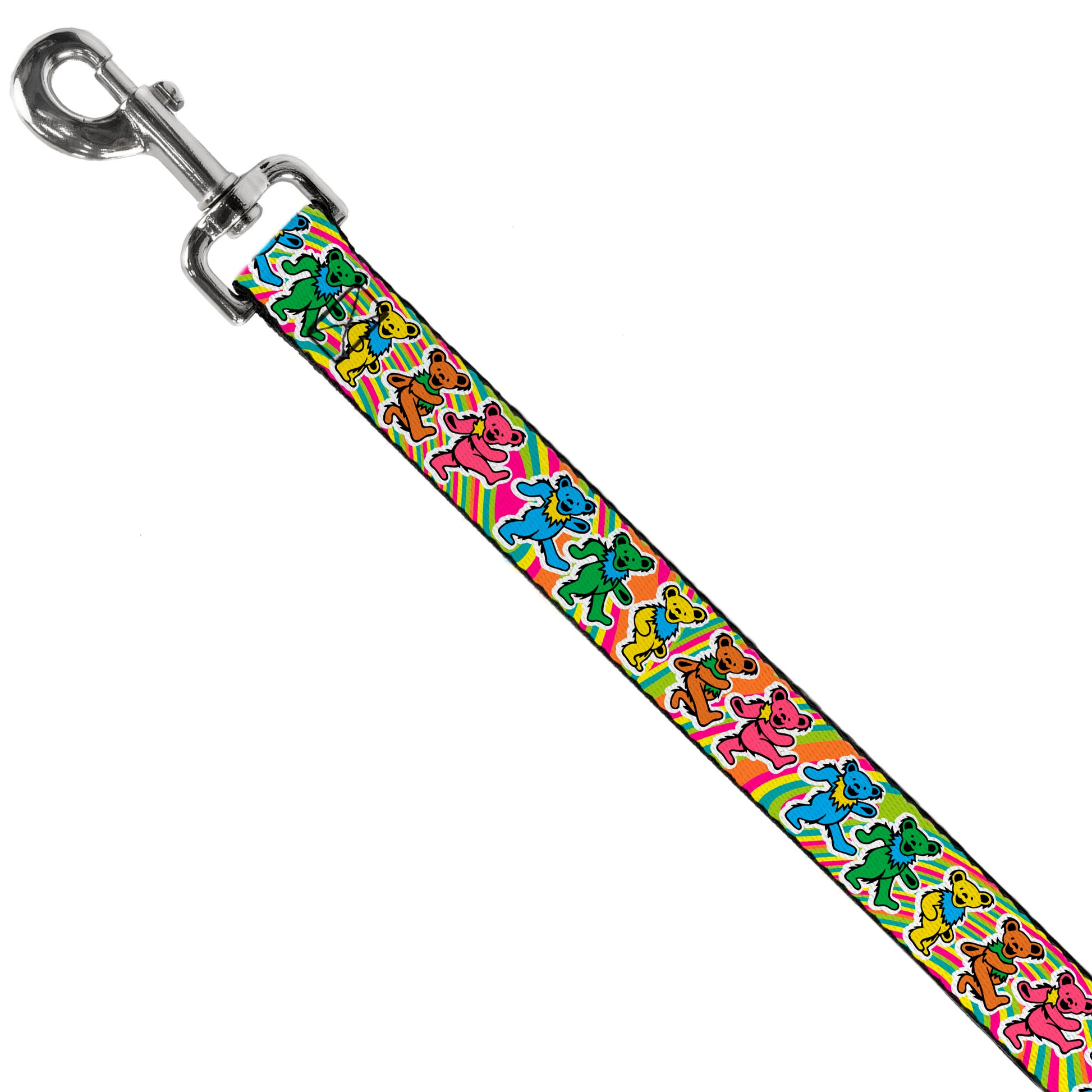 Dog Leash - Grateful Dead Dancing Bears Swirl Multi Color Dog Leashes Grateful Dead