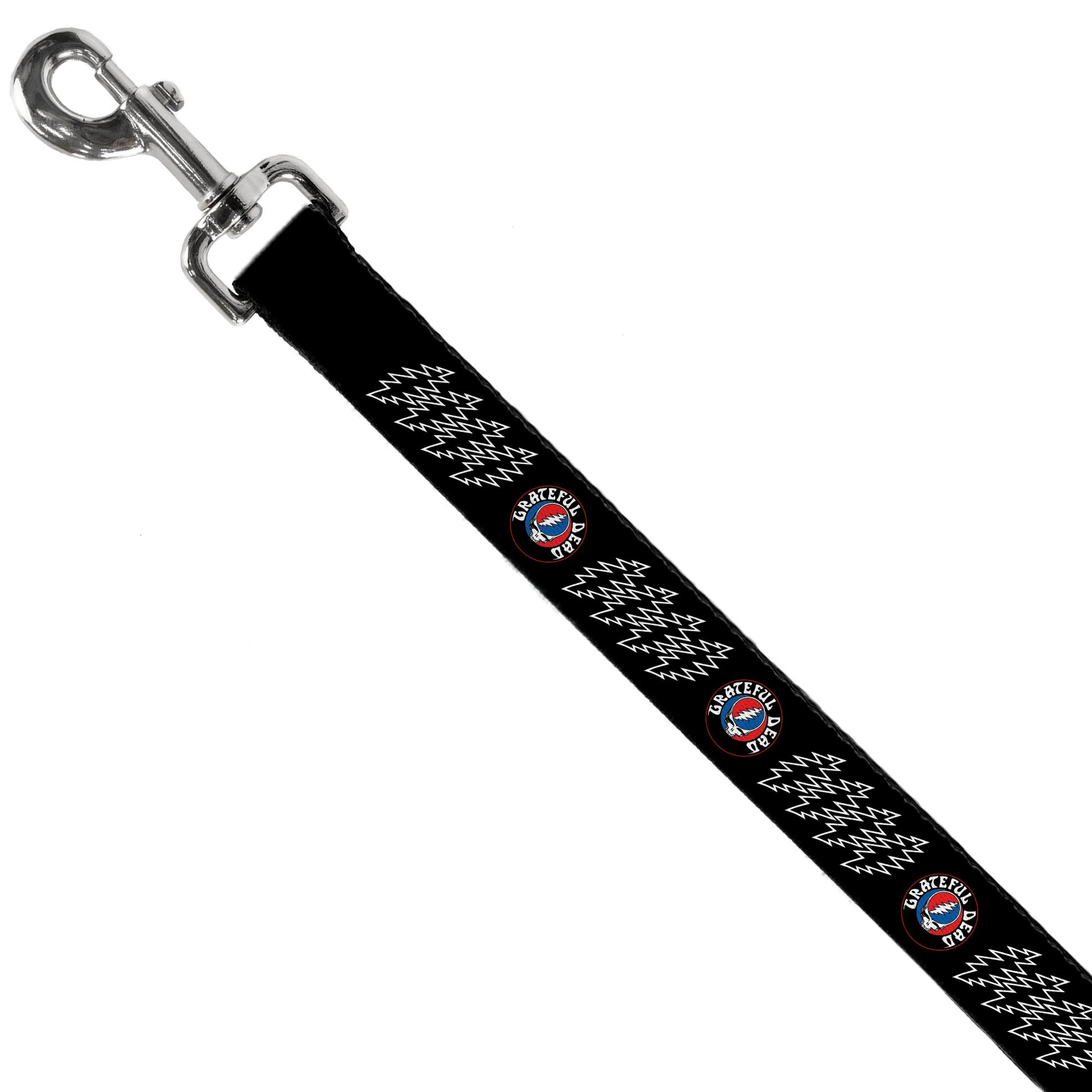 Dog Leash - GRATEFUL DEAD Steal Your Face and Bolts Black/White Dog Leashes Grateful Dead