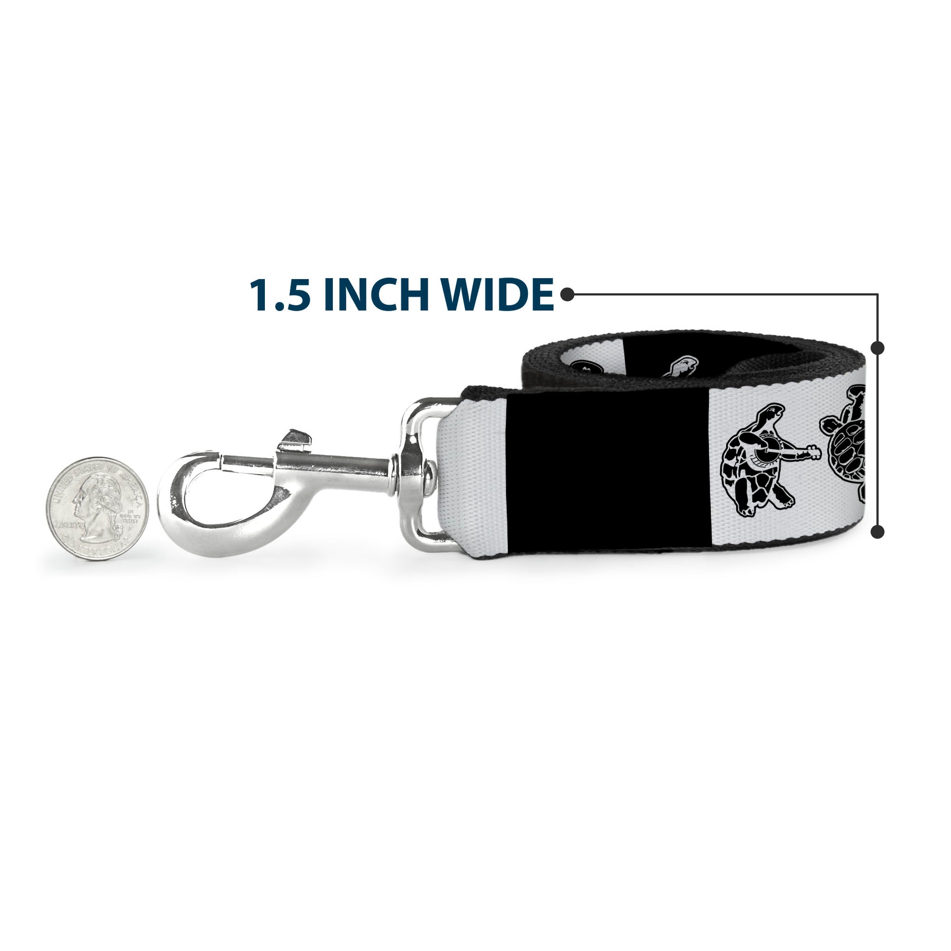 Dog Leash - Grateful Dead Dancing Terrapin Blocks Black/White Dog Leashes Grateful Dead
