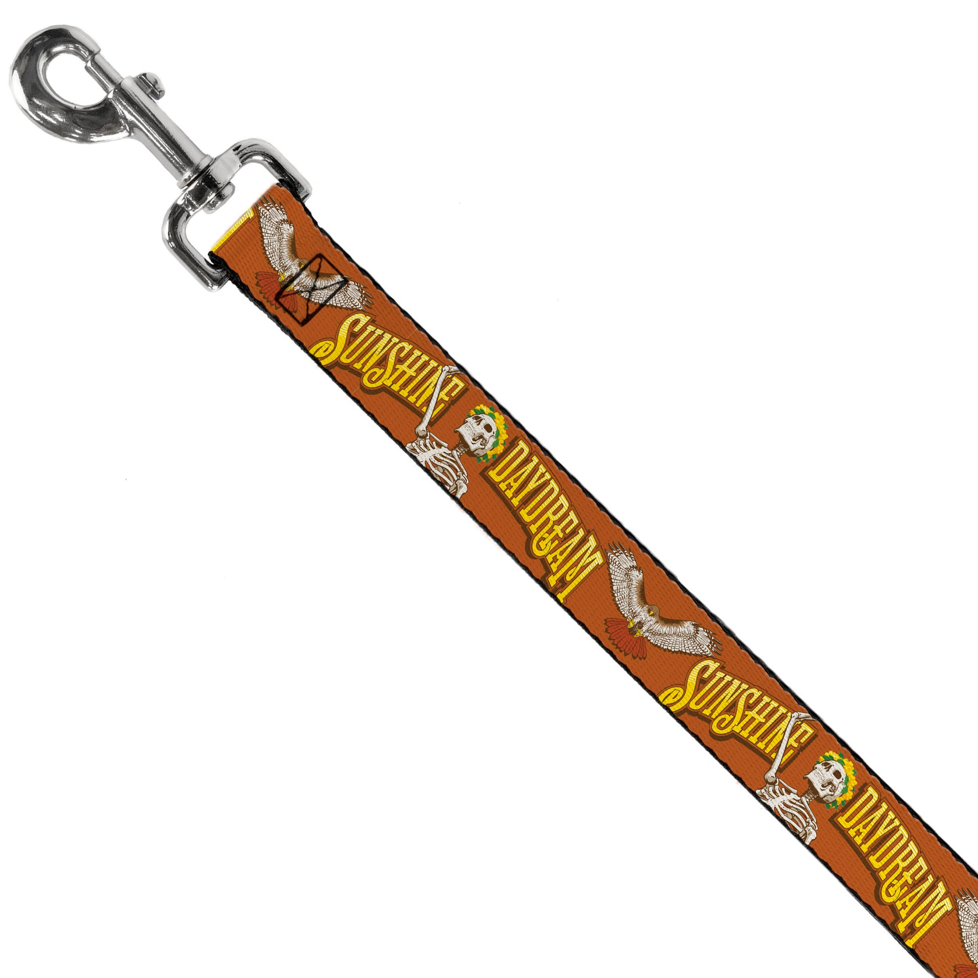 Dog Leash - Grateful Dead SUNSHINE DAYDREAM Skeleton Orange Dog Leashes Grateful Dead