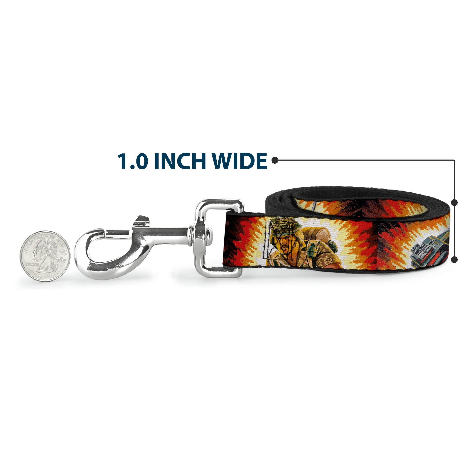 Dog Leash - GI Joe Retro Footloose Flash Air Tight Character File Card Explosion Poses Dog Leashes GI Joe