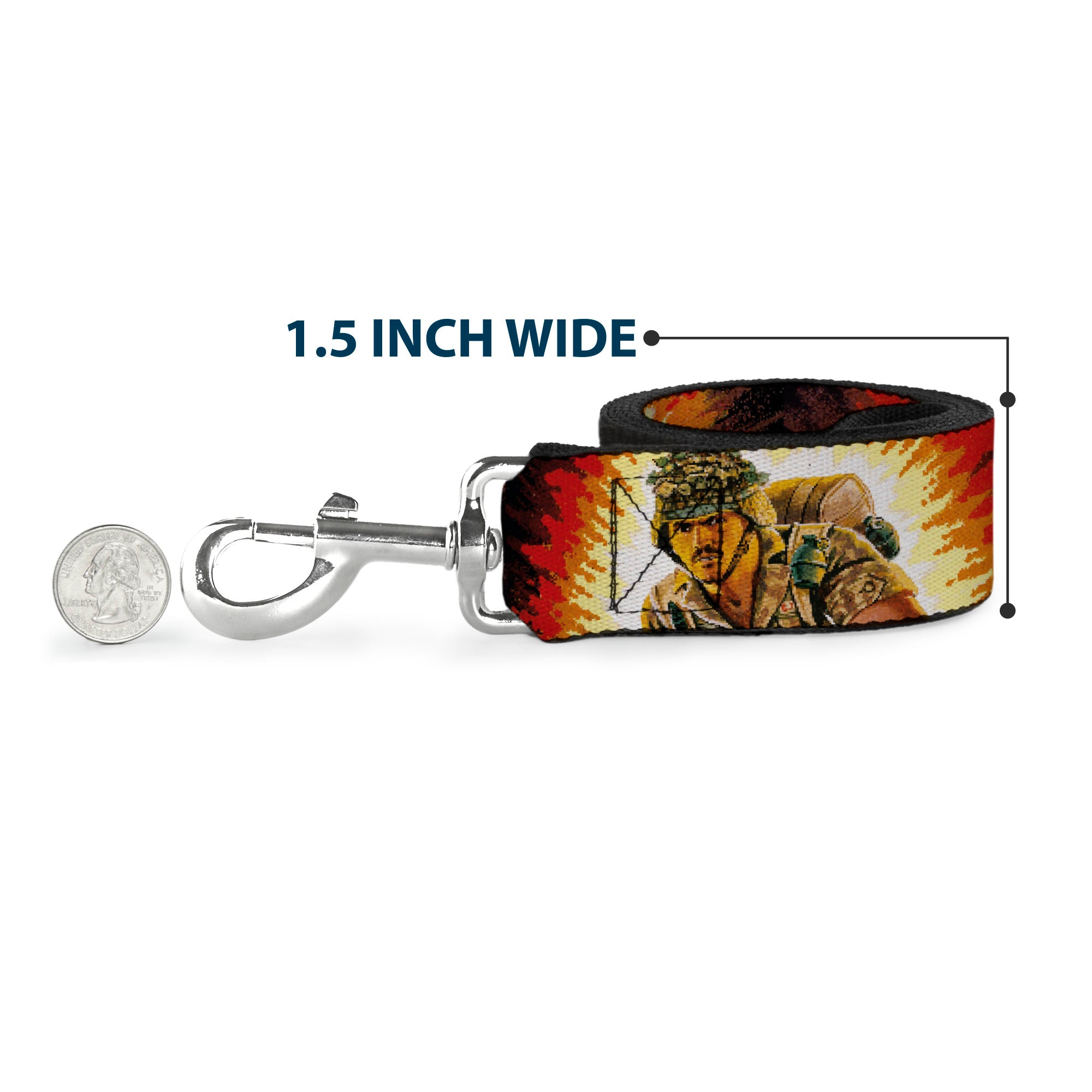 Dog Leash - GI Joe Retro Footloose Flash Air Tight Character File Card Explosion Poses Dog Leashes GI Joe