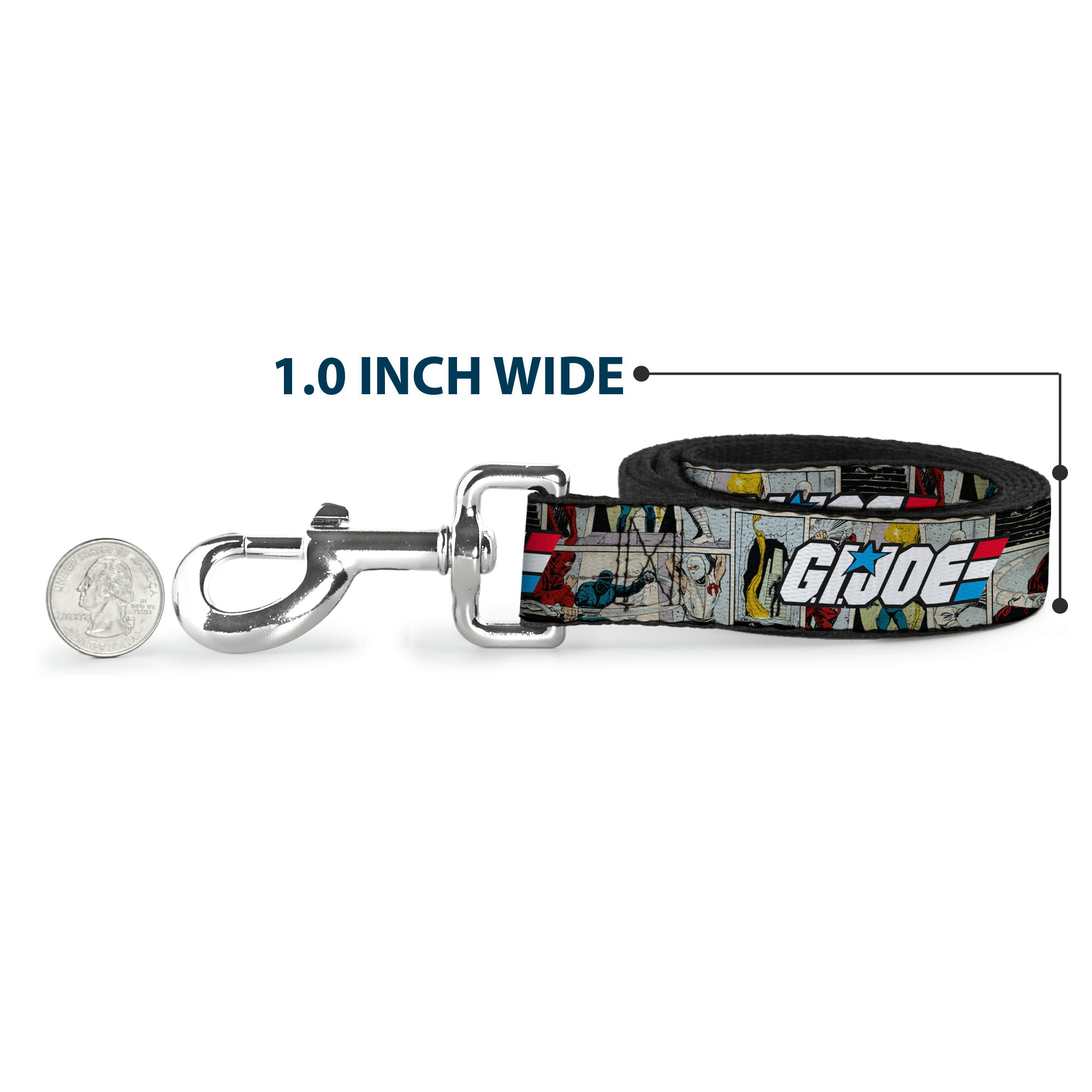 Dog Leash - GI JOE Title Logo and Comic Scene Blocks Dog Leashes GI Joe
