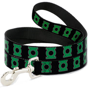 Dog Leash - Green Lantern Logo Black/Green Dog Leashes DC Comics