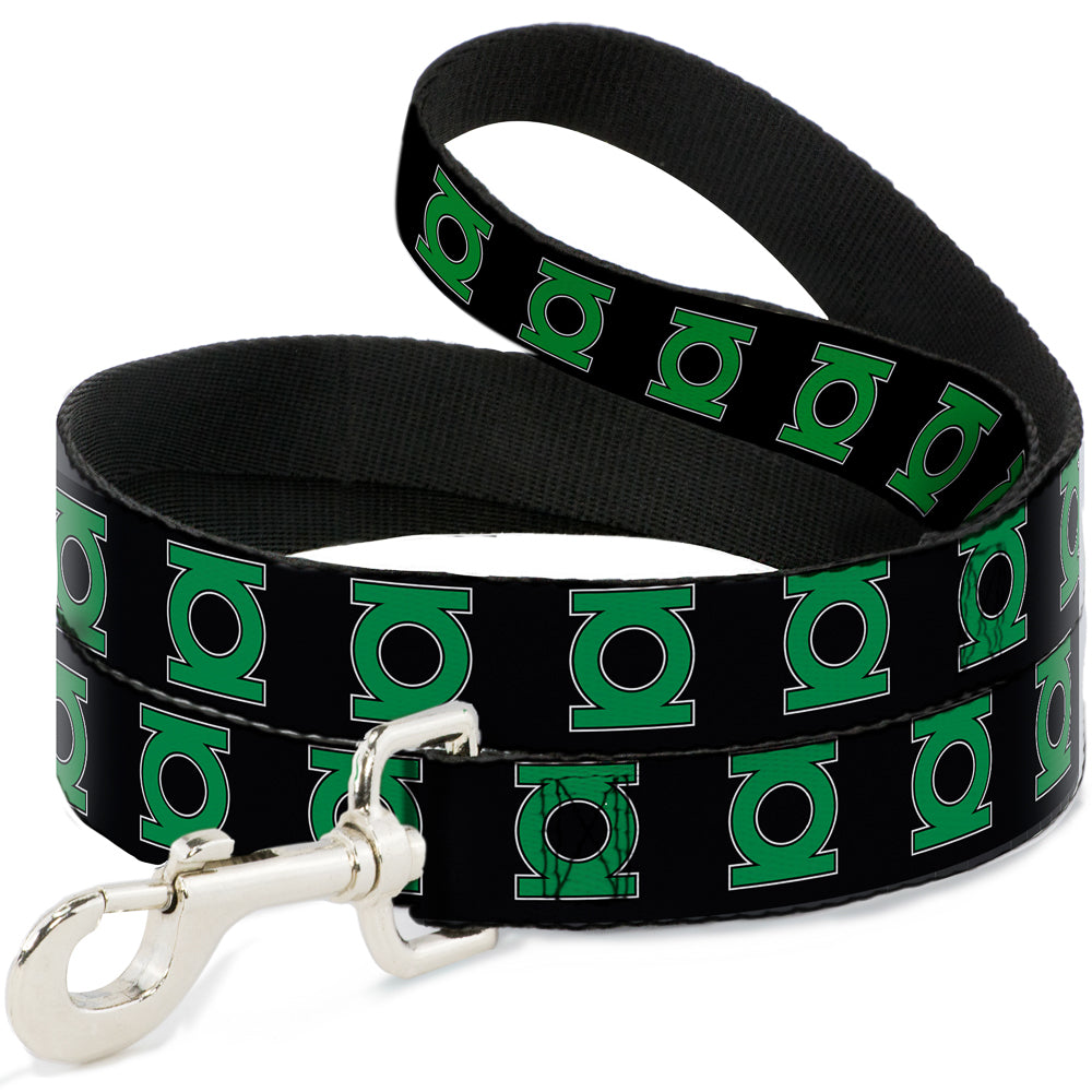 Dog Leash - Green Lantern Logo Black/Green Dog Leashes DC Comics
