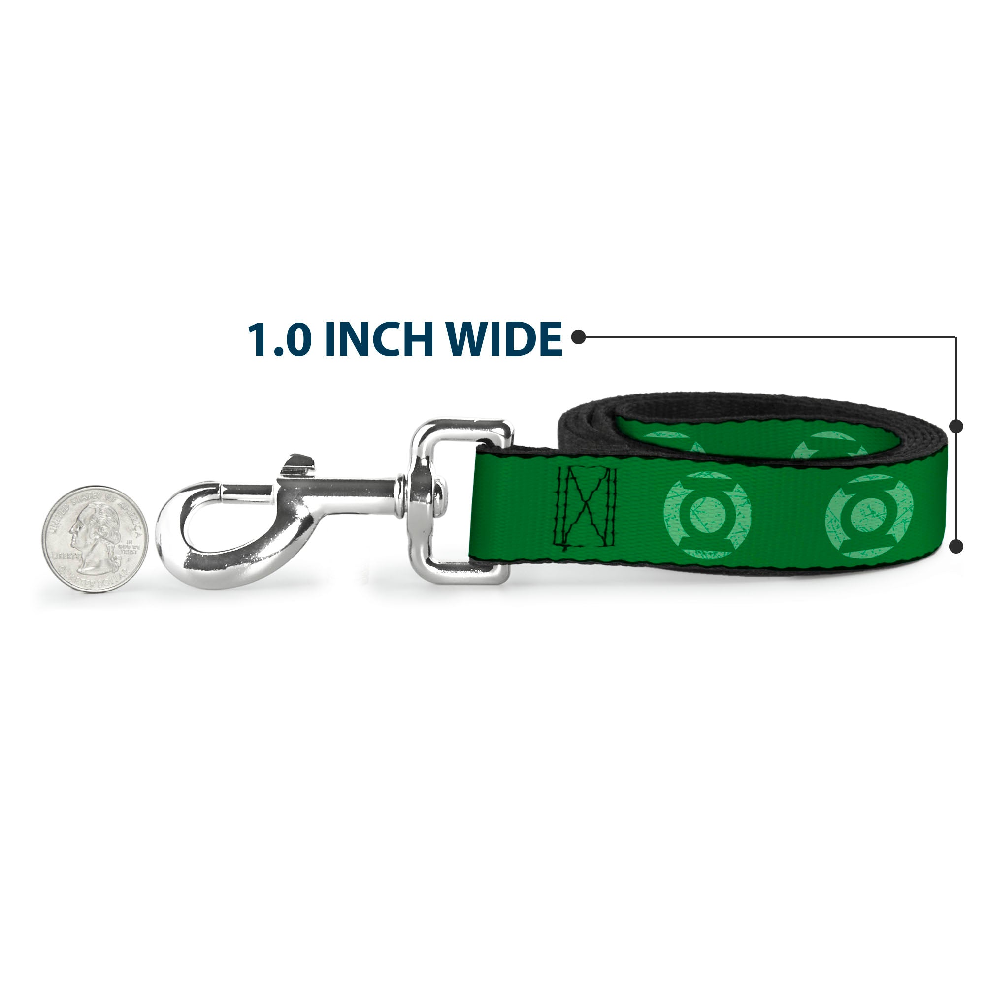 Dog Leash - Green Lantern Logo Weathered Greens Dog Leashes DC Comics
