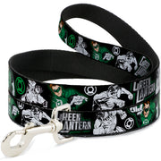 Dog Leash - GREEN LANTERN/Logo Collage Weathered Greens Dog Leashes DC Comics