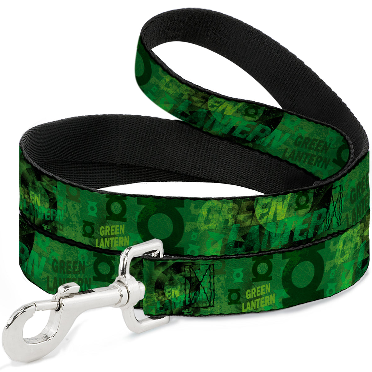 Dog Leash - GREEN LANTERN/Logo Collage Weathered Greens Dog Leashes DC Comics
