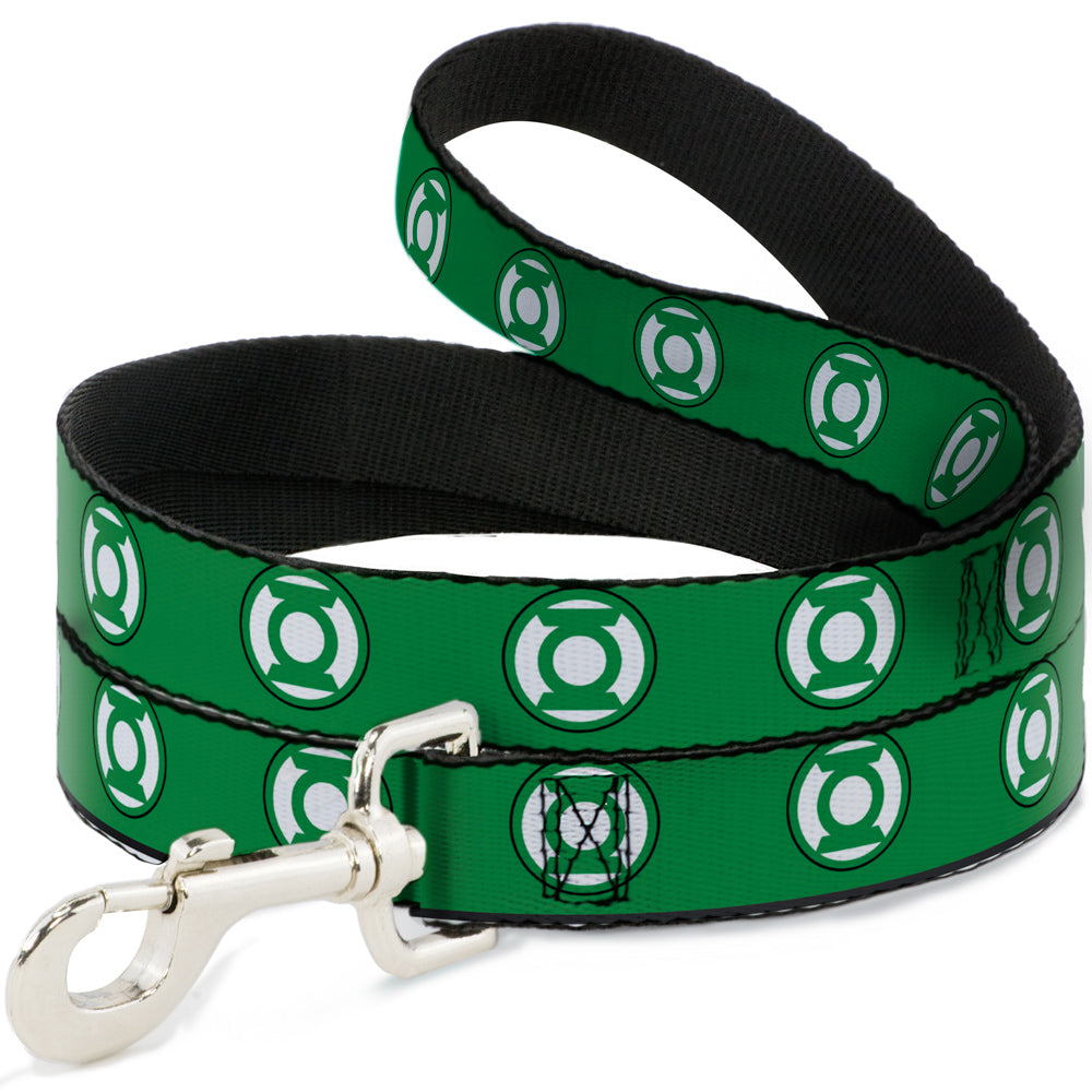 Dog Leash - Green Lantern Logo2 Green/Black/Green/White Dog Leashes DC Comics