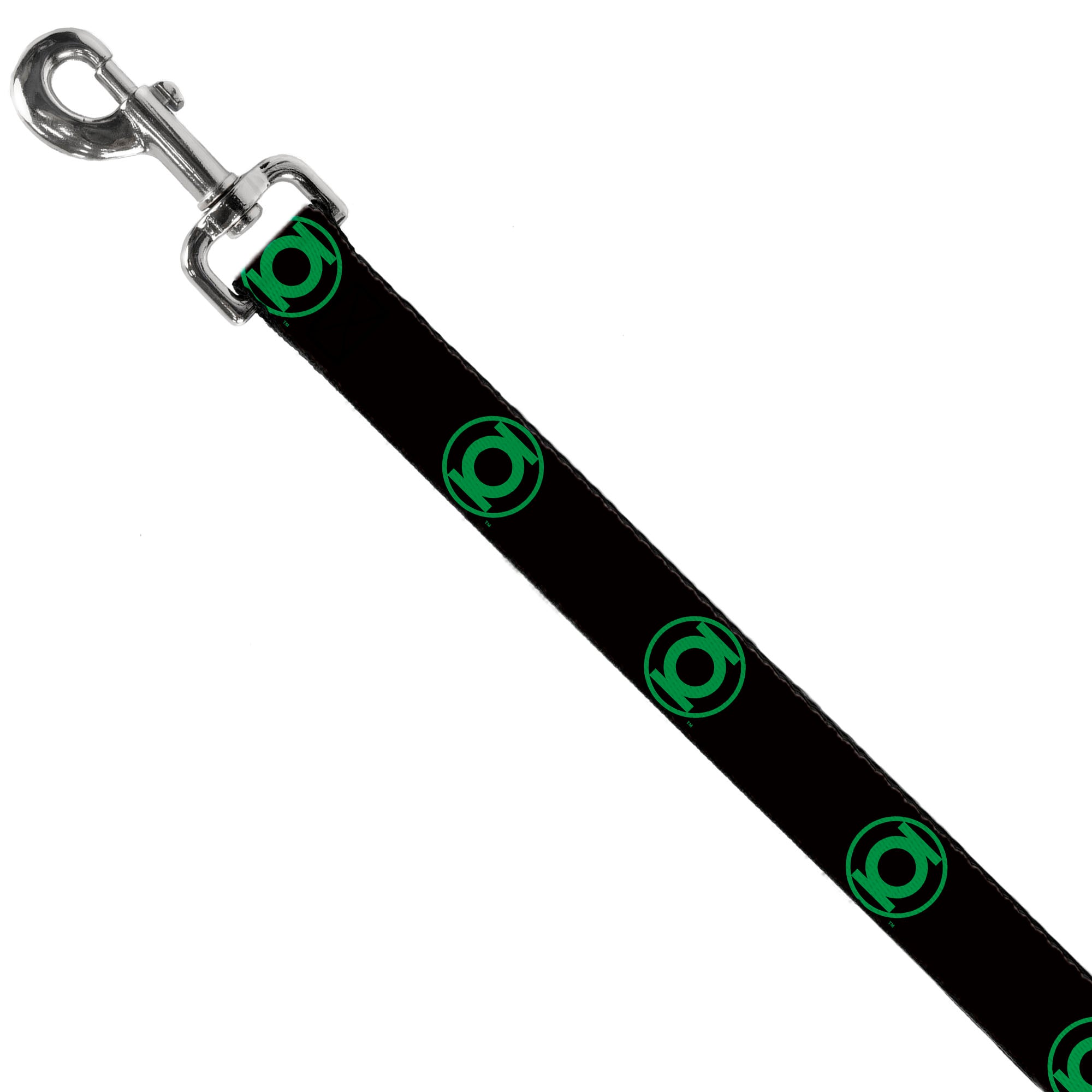Dog Leash - DC League of Super-Pets Green Lantern Logo Black/Green Dog Leashes DC Comics