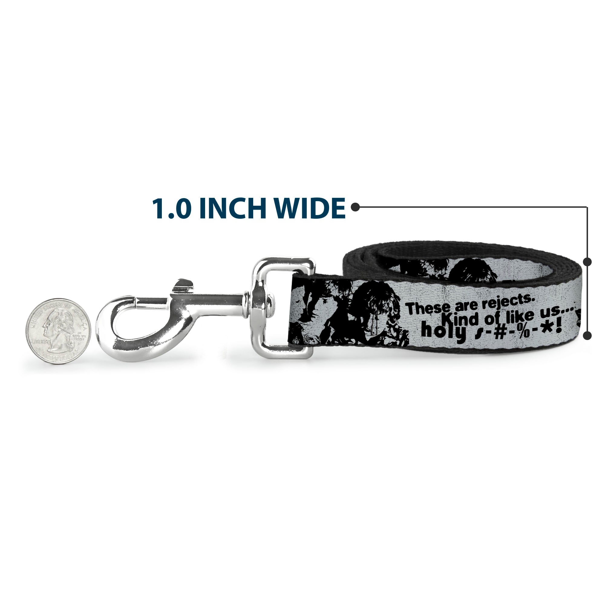 Dog Leash - THE GOONIES Quotes and Icons Collage Gray/Black Dog Leashes The Goonies