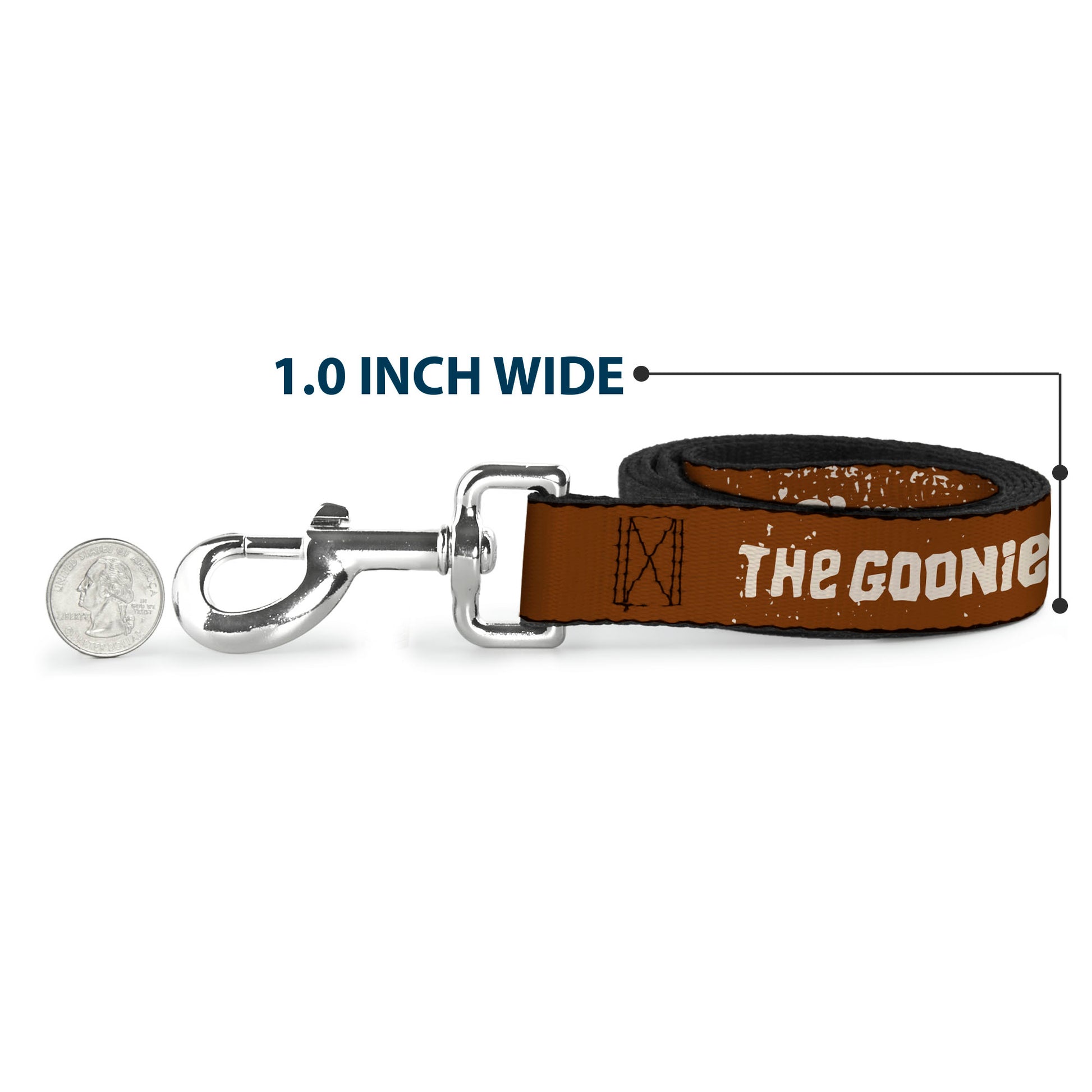 Dog Leash - THE GOONIES SLOTH LOVE CHUNK Quote and Title Logo Brown/Tan Dog Leashes The Goonies