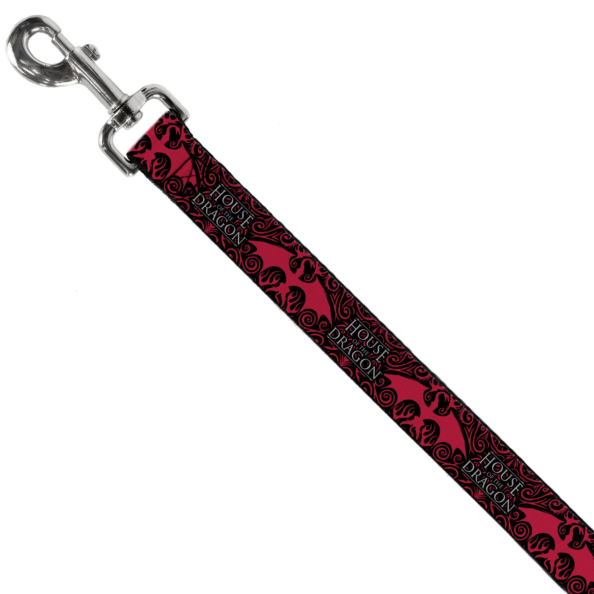 Dog Leash - HOUSE OF THE DRAGON Dragon Icon Black/Red/White Dog Leashes House of the Dragon
