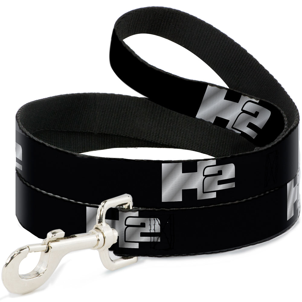 Dog Leash - H2 Black/Silver Logo REPEAT Dog Leashes GM General Motors
