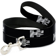 Dog Leash - H2 Black/Silver Logo REPEAT Dog Leashes GM General Motors