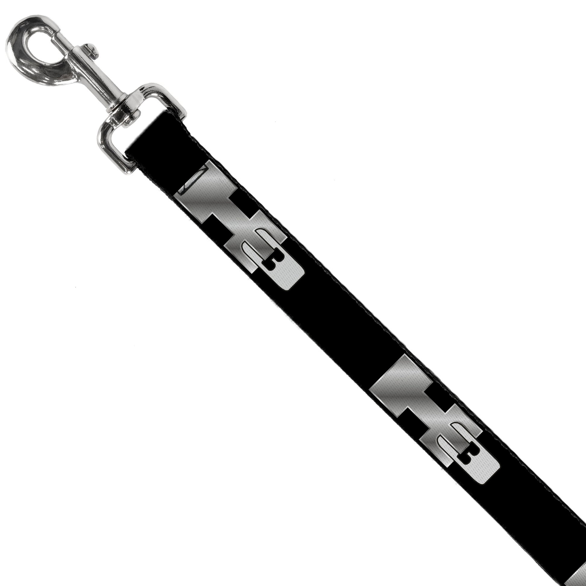 Dog Leash - H3 Black/Silver Logo REPEAT Dog Leashes GM General Motors
