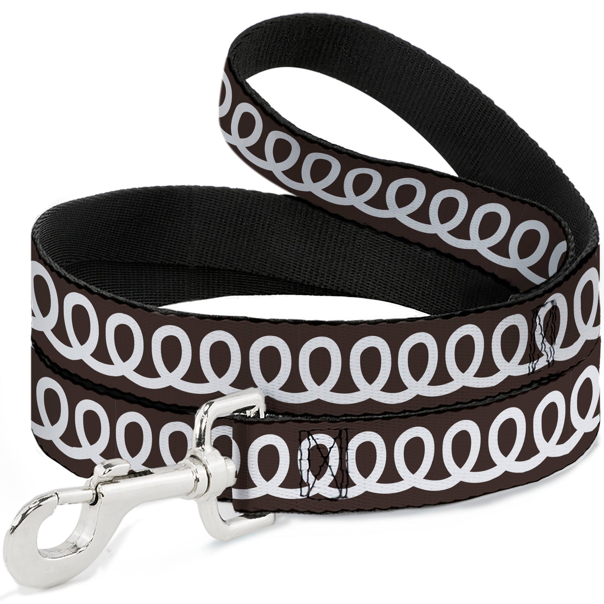 Dog Leash - Hostess Cupcake Squiggle and Logo Brown/White