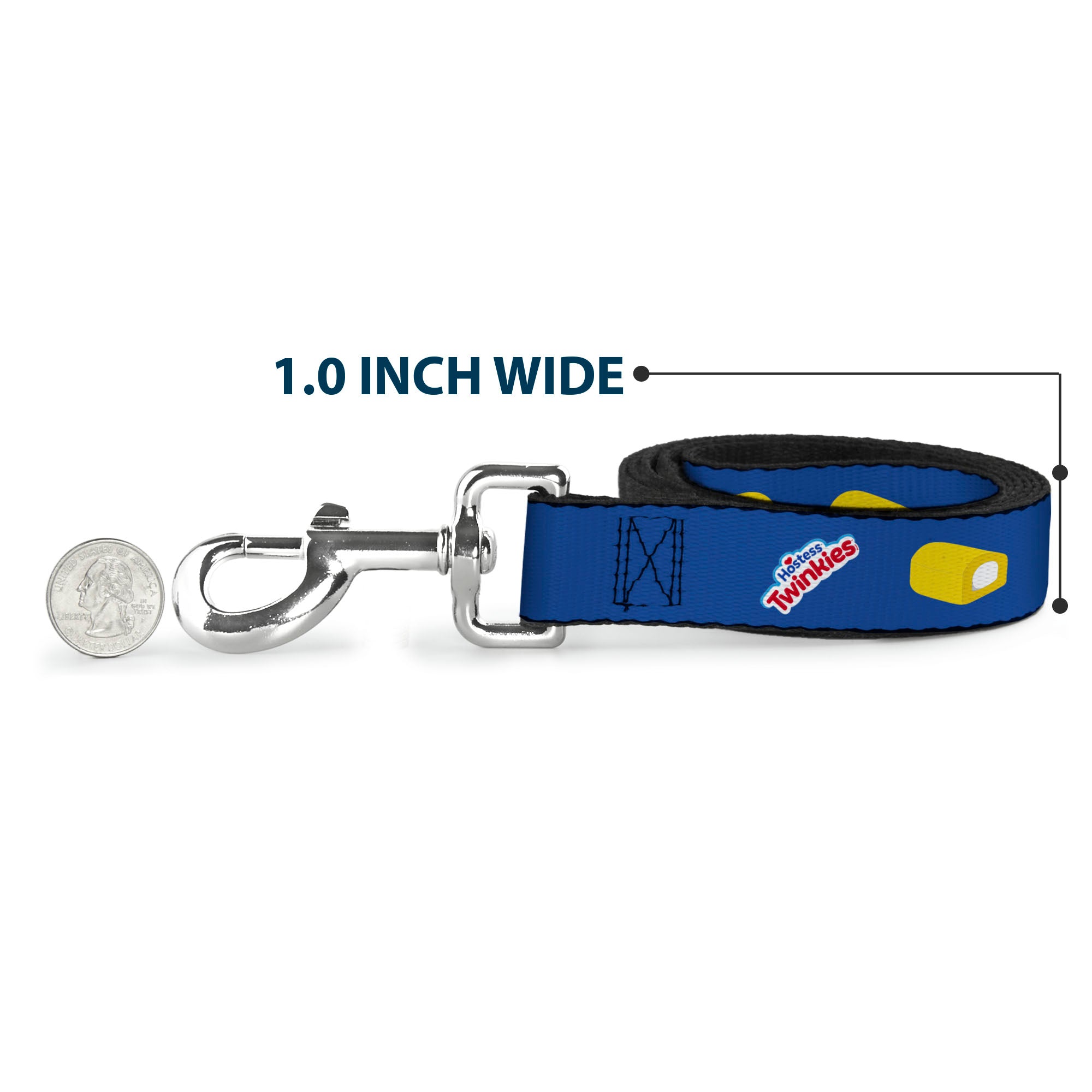 Dog Leash - Hostess Twinkies Pieces and Logo Blue/Yellow/White