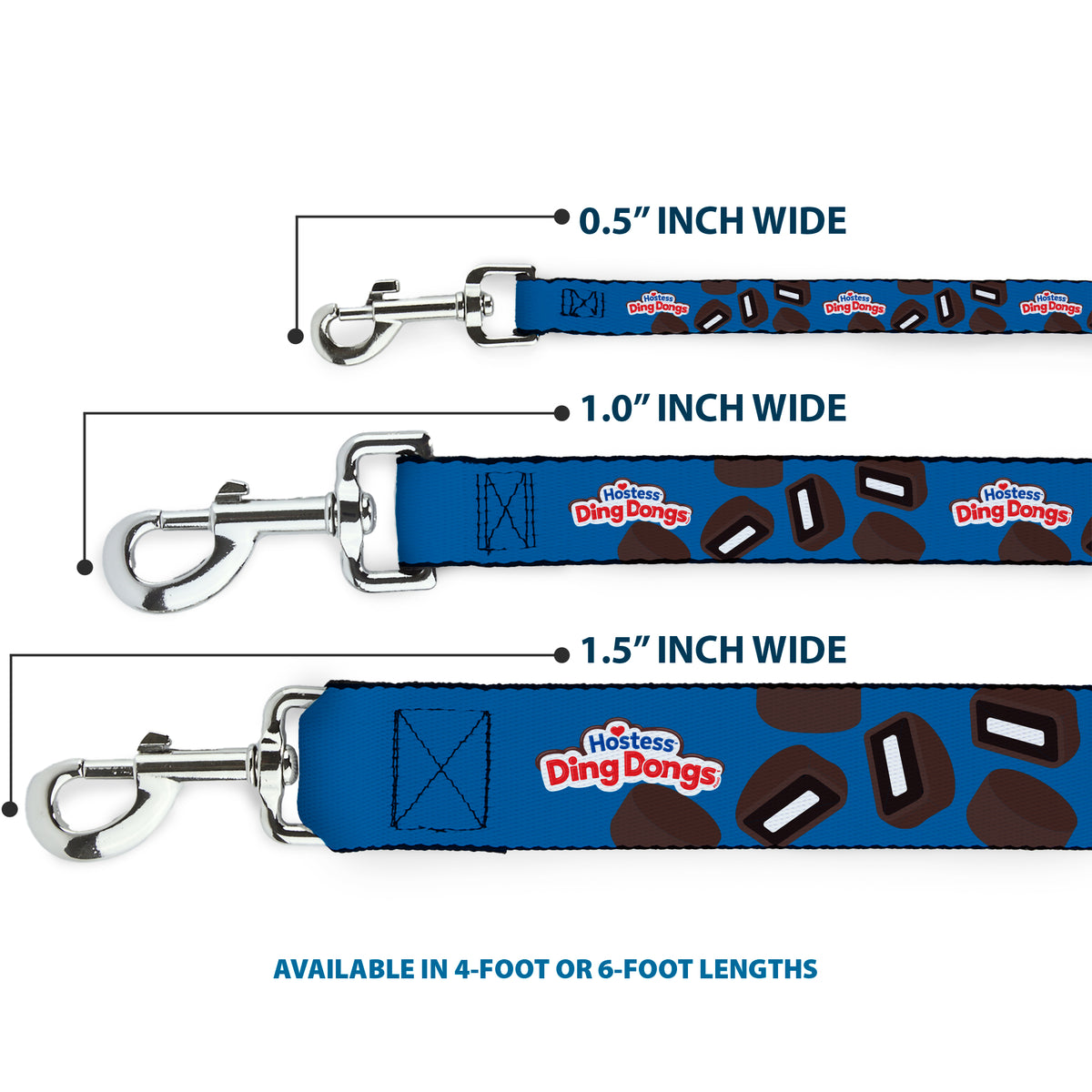 Dog Leash - HOSTESS DING DONGS Cakes Scattered Navy Blue Dog Leashes Hostess Brands