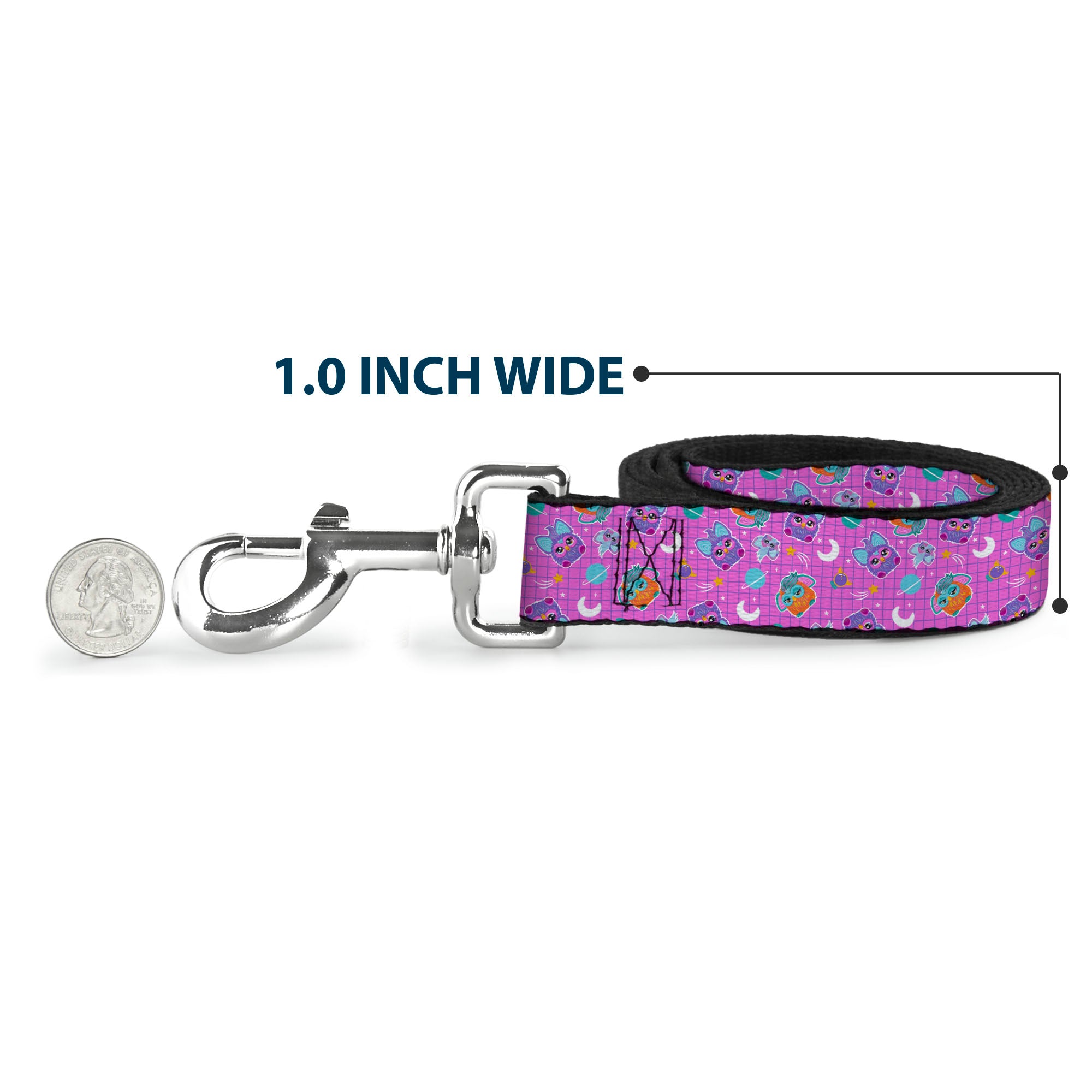 Dog Leash - Furby and Furblets Galaxy Grid Collage Pink/Purple Dog Leashes Furby