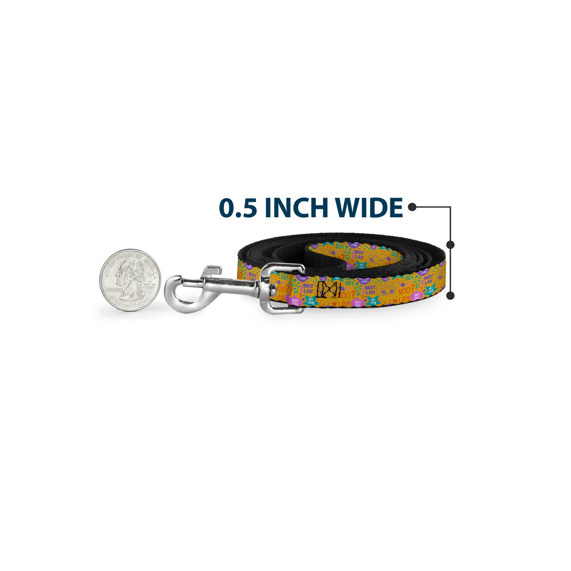 Dog Leash - Furby Furbmoji and Furbish Phrases and Icons Orange/Pink/Purple Dog Leashes Furby