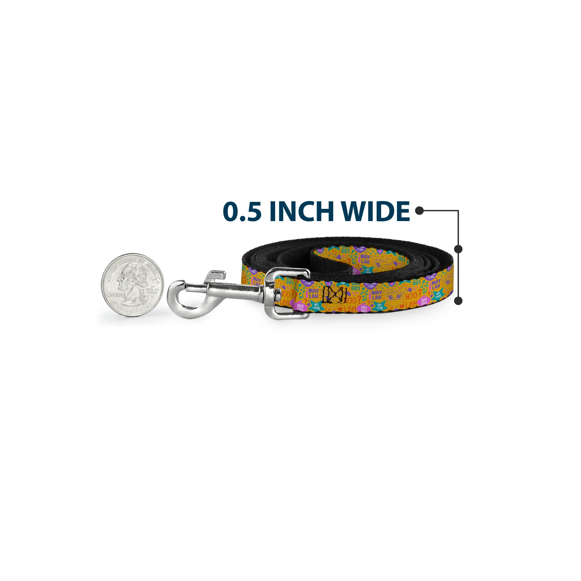 Dog Leash - Furby Furbmoji and Furbish Phrases and Icons Orange/Pink/Purple Dog Leashes Furby