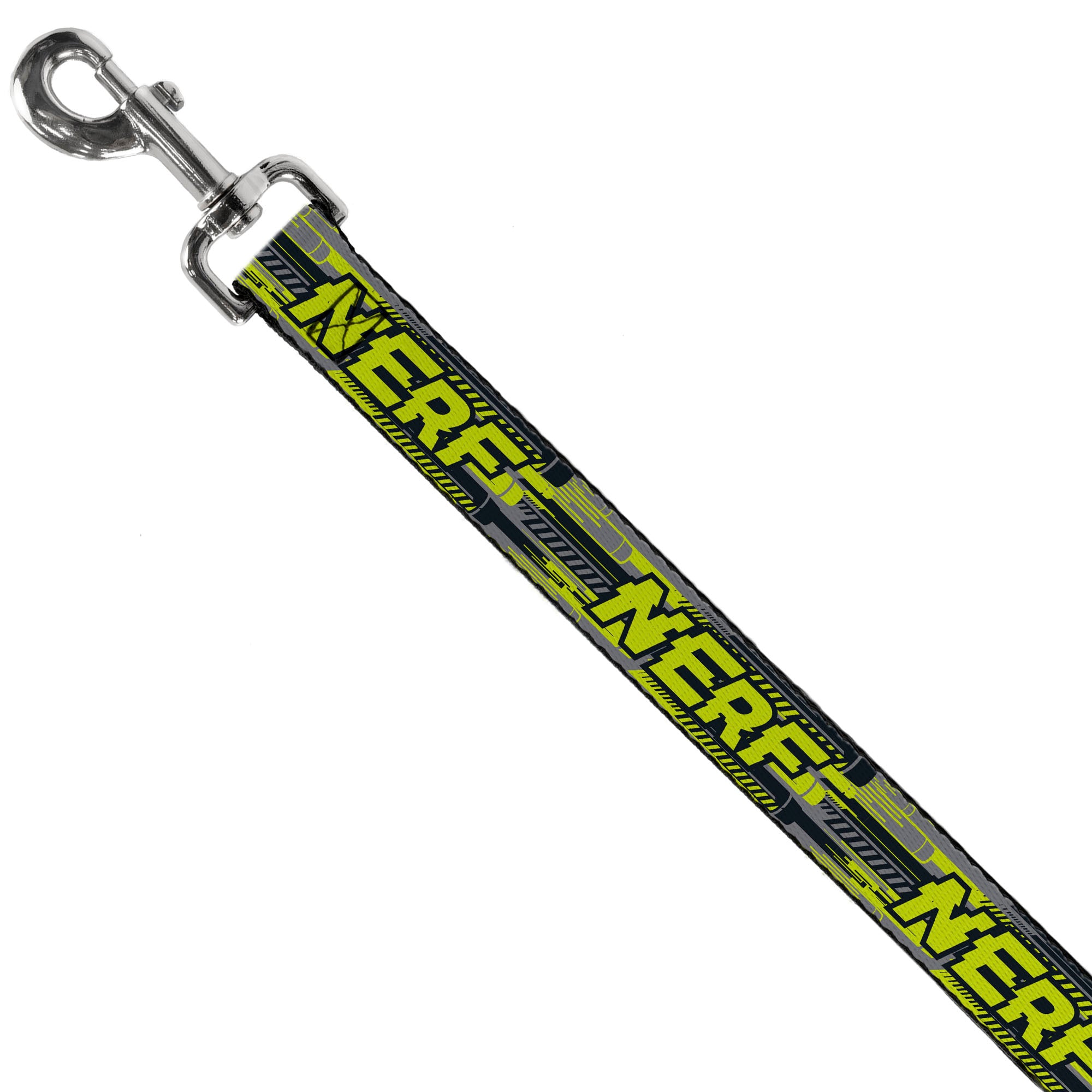 Dog Leash - NERF Text Glitch Logo Gray/Yellow/Black Dog Leashes Nerf